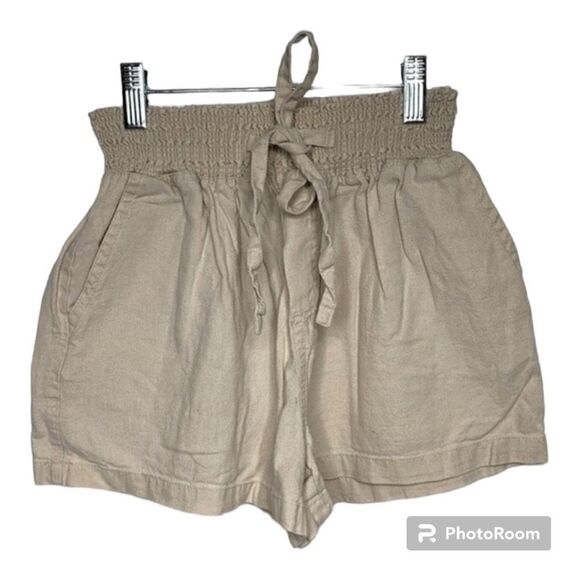 PAPAYA High Waisted Tie Shorts Paperbag Size Small - Picture 1 of 3
